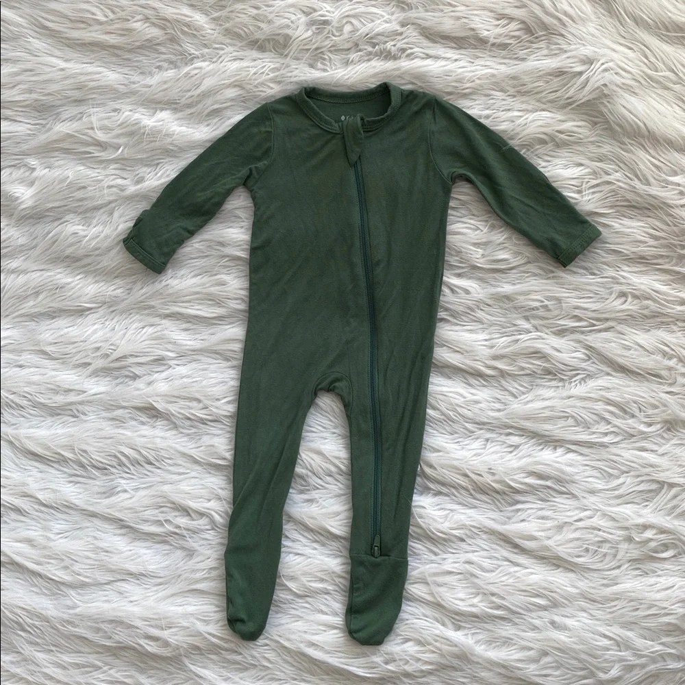 Kyte BABY | Olive Green Zippered Footie